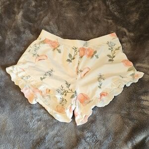 Gilly Hicks Peach and Green Floral Shorts